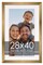 28x40 Frame with Mat - Bronze 31x43 Frame Wood Made to Display Print or Poster Measuring 28 x 40 Inches with White Photo Mat